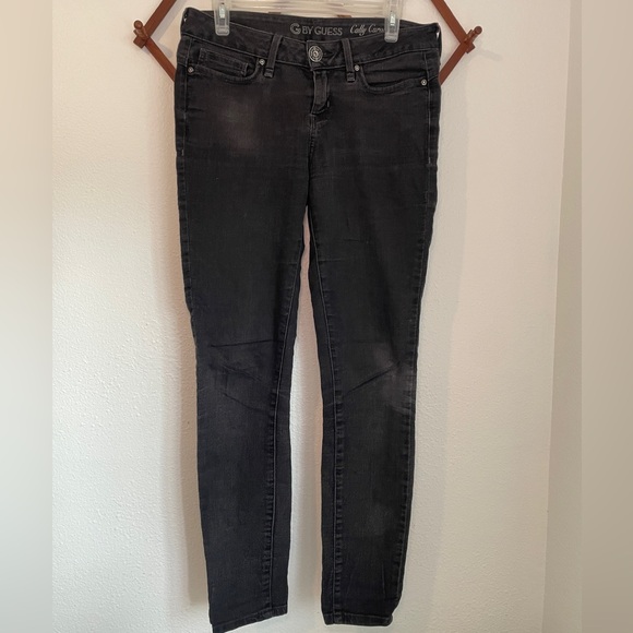 Guess by Cally Curvy Super Skinny Charcoal Jeans Size 28 - Picture 1 of 8